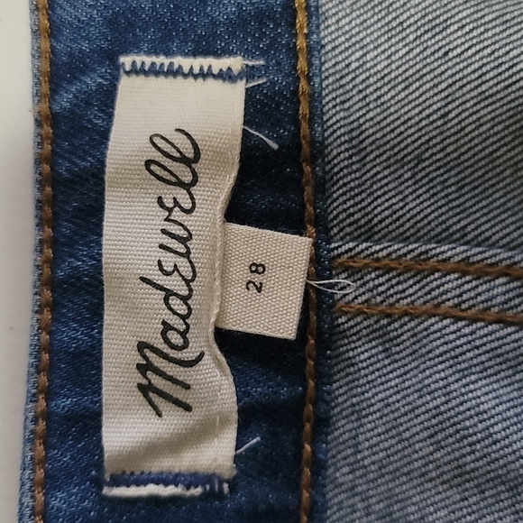 Madewell | Denim Front Pocket Ring Zipper Mini Skirt Size 6/28 - Picture 5 of 6